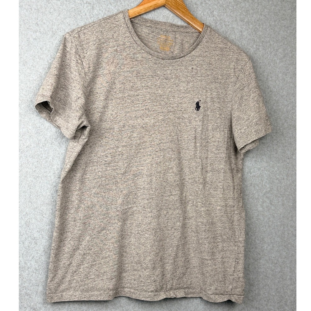 Polo Ralph Lauren T-Shirt Mens M Gray Custom Slim Fit Short Sleeve Pony Logo